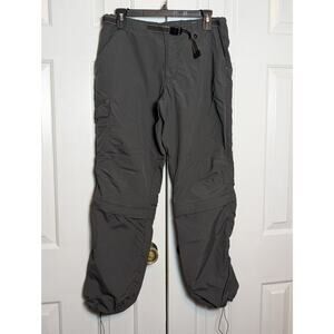 Rei Womens Convertible Hiking Cargo Pants Zip Off Straight Leg Size 10 Gray